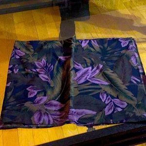 Purple and tan scarf